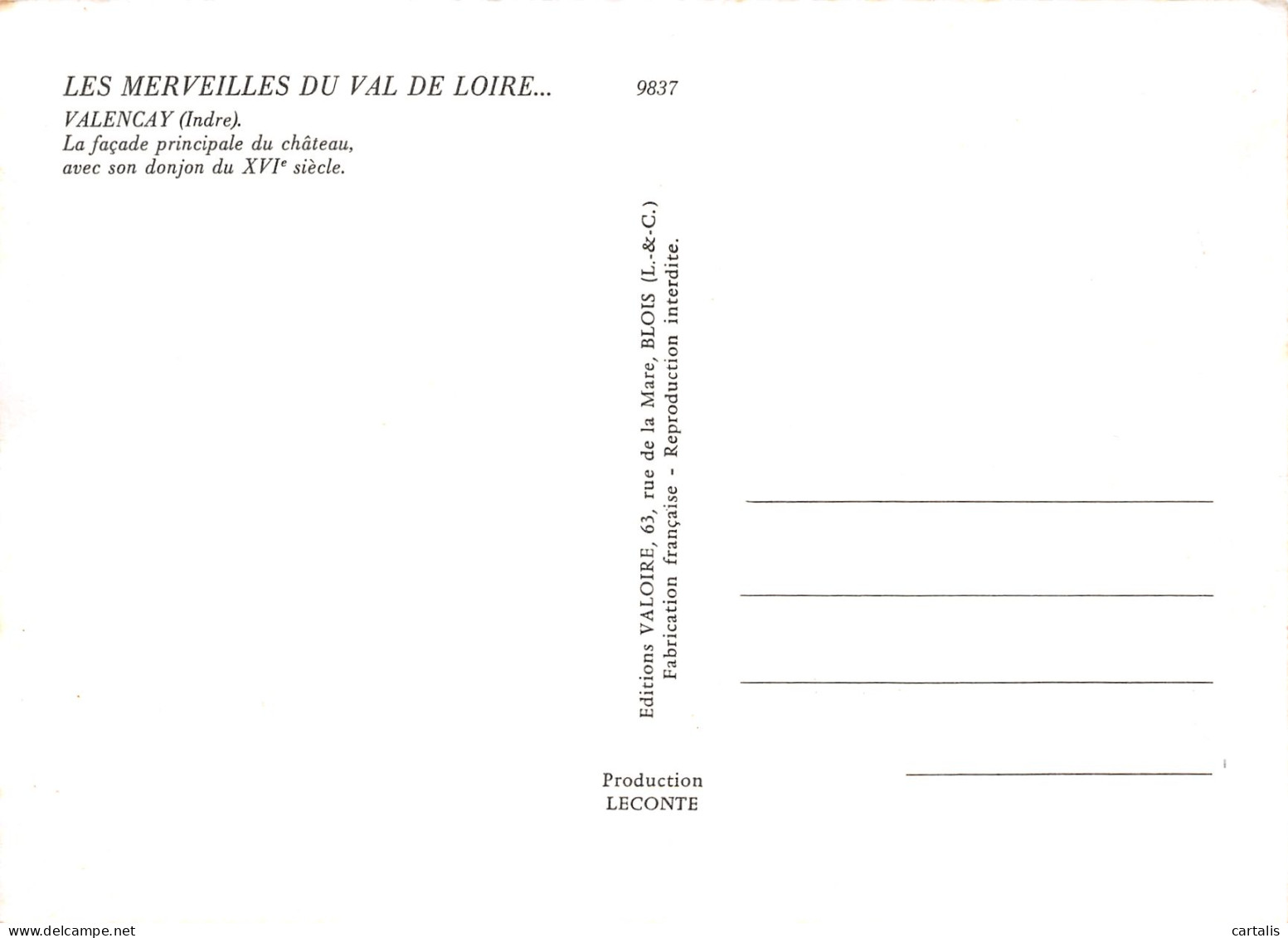 36-VALENCAY-N°3777-A/0375 - Other & Unclassified