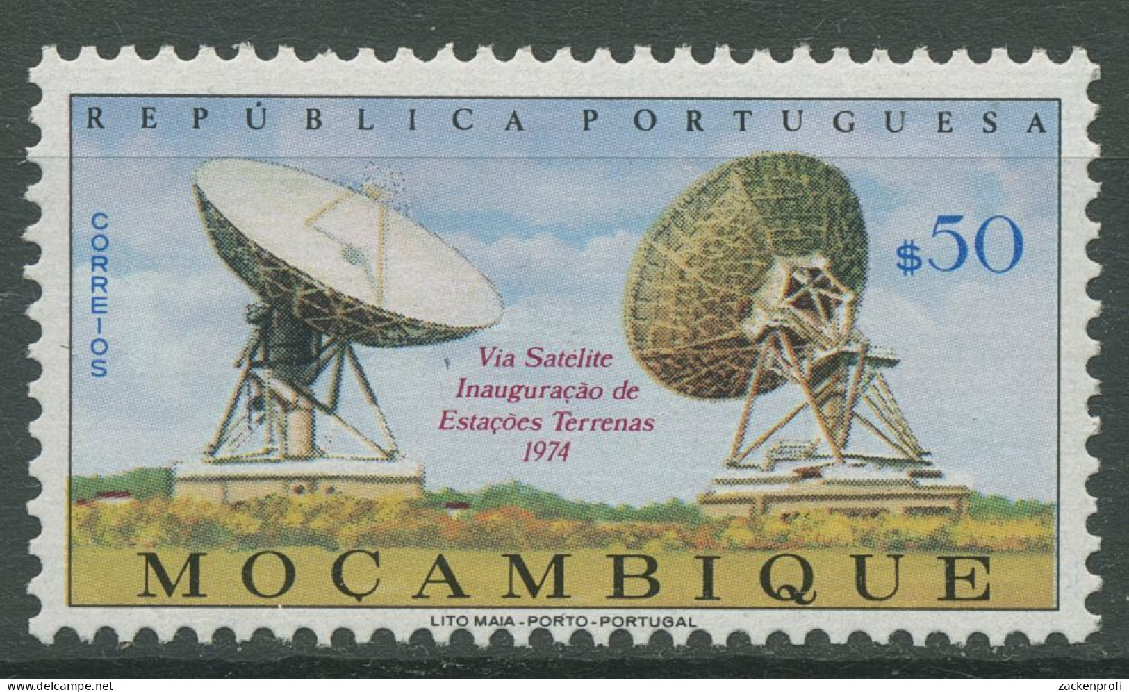 Mocambique 1974 Inbetriebnahme Der Erdfunkstelle Radioteleskop 569 Postfrisch - Mozambique