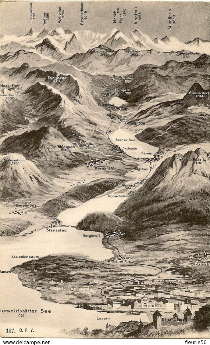 Suisse - LUZERN. Vue Sur Les Alpes. - Luzern