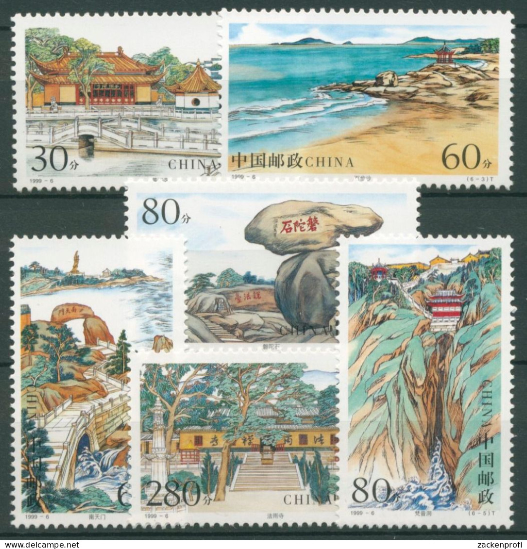 China 1999 Putuo-Gebirge Lianhuayang Felsen Strand 3014/19 Postfrisch - Unused Stamps