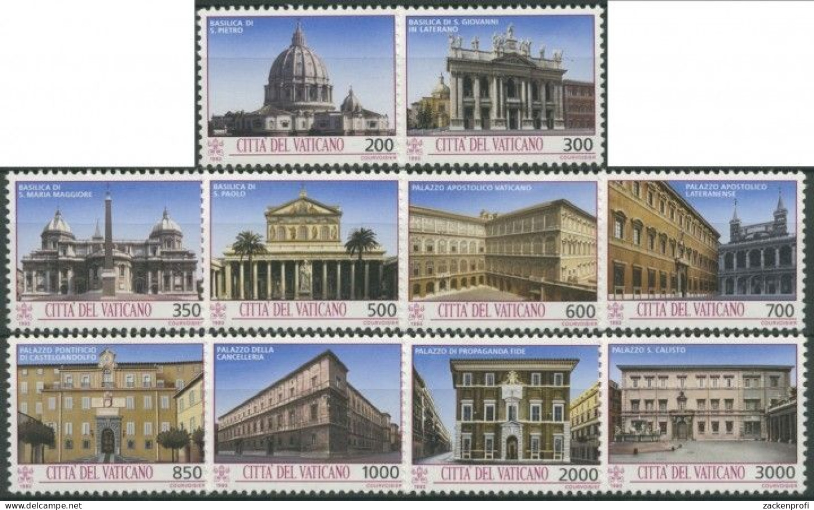 Vatikan 1993 Freimarken Baudenkmäler 1080/89 Postfrisch - Nuovi