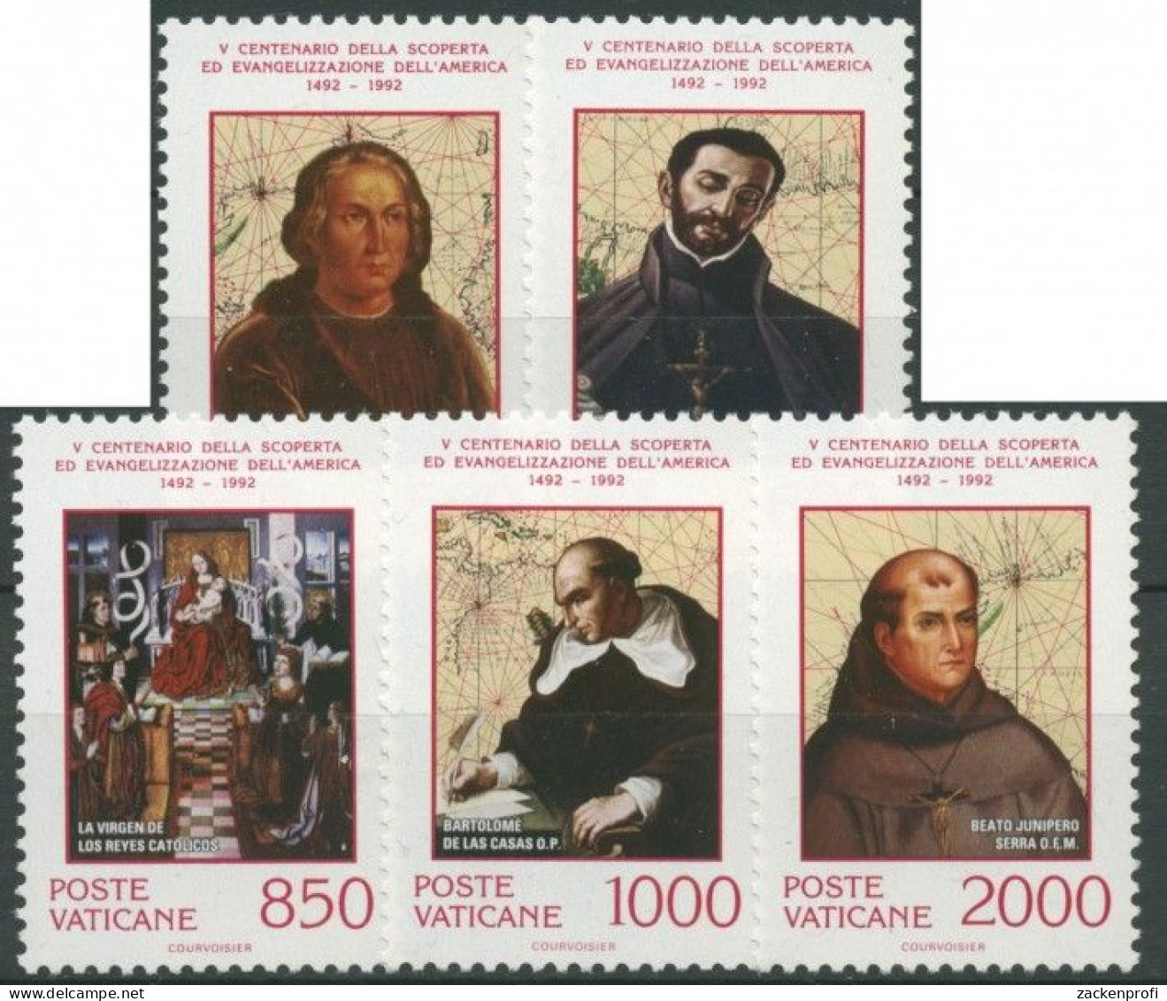 Vatikan 1992 Kolumbus Entdeckung Amerikas 1051/55 Postfrisch - Unused Stamps