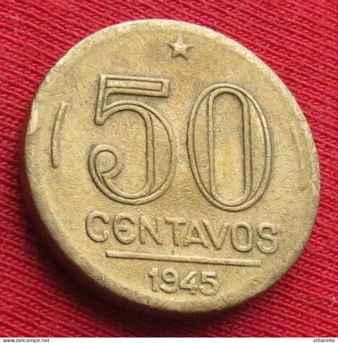 Brazil 50 Centavos 1945 Brasil Bresil Brazilie Brasile W ºº - Brasil