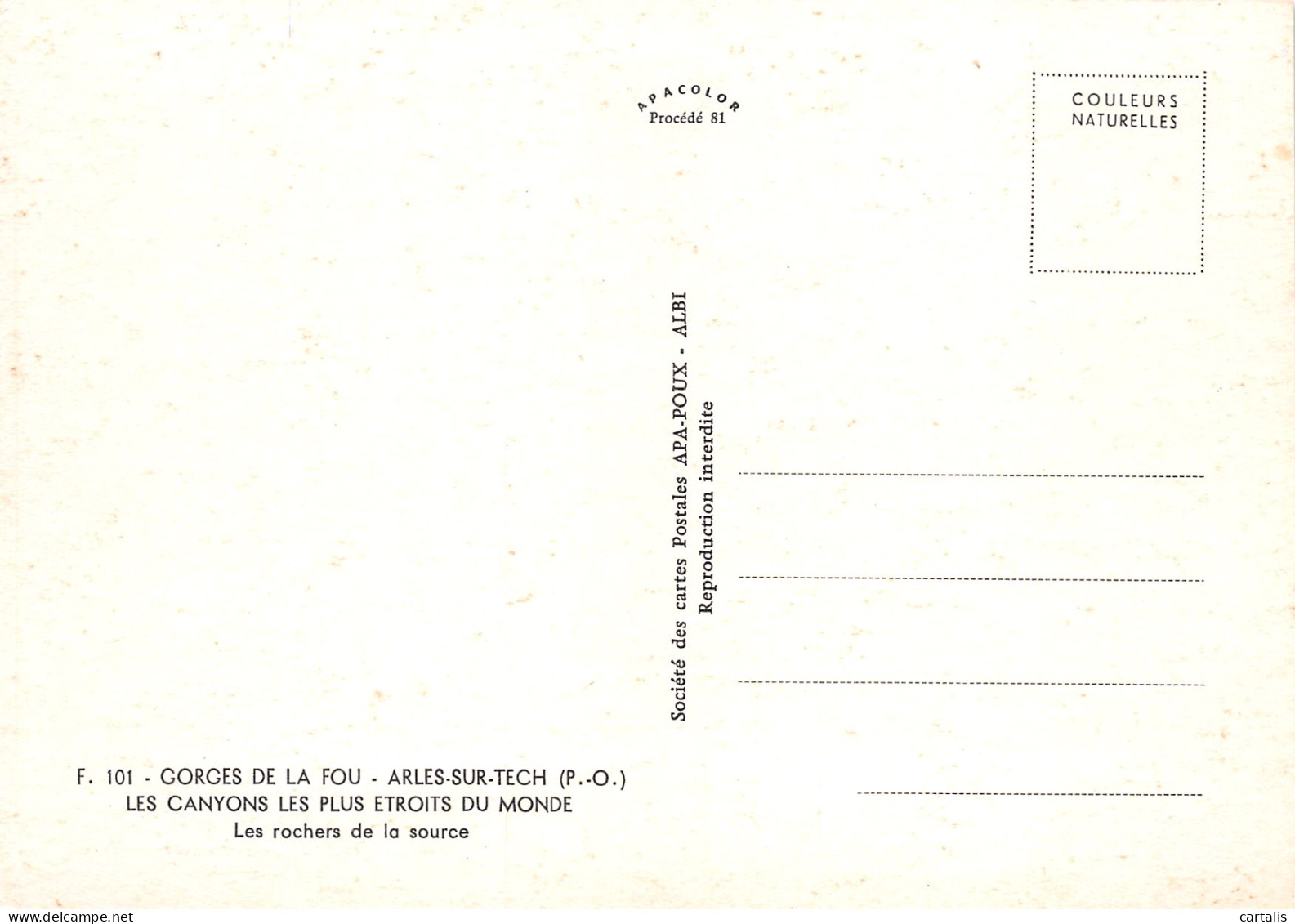 66-GORGES DE LA FOU-N°3778-A/0091 - Otros & Sin Clasificación