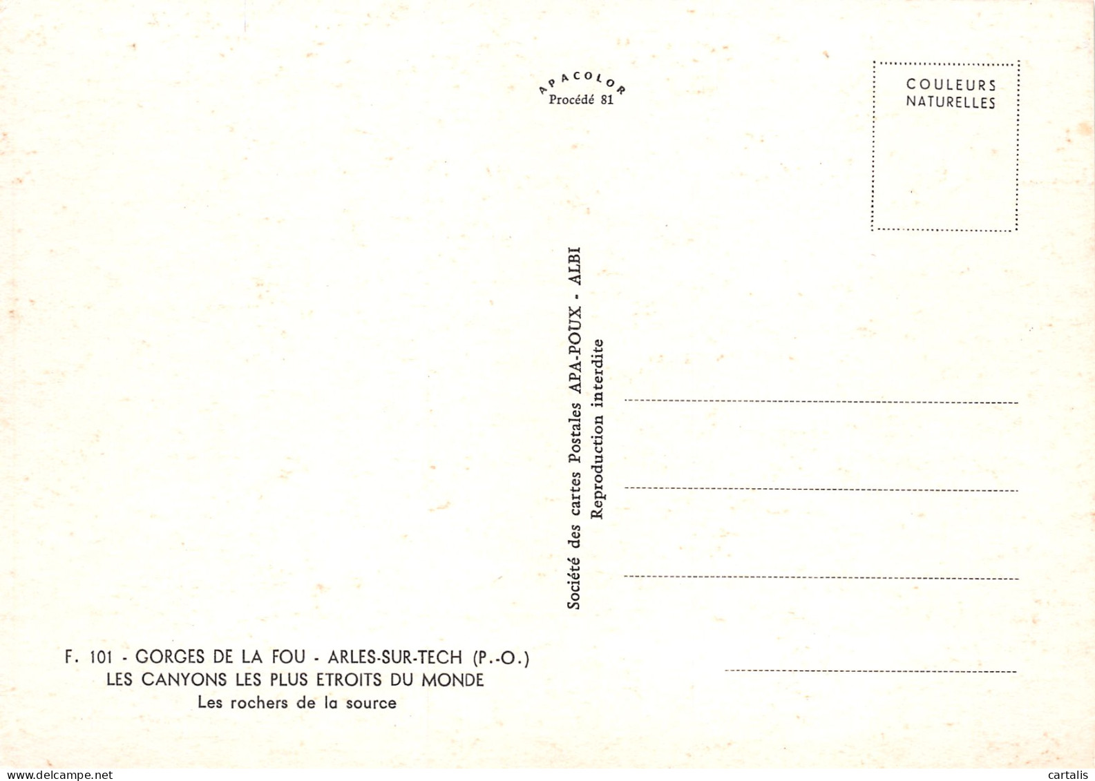 66-GORGES DE LA FOU-N°3778-A/0091 - Other & Unclassified
