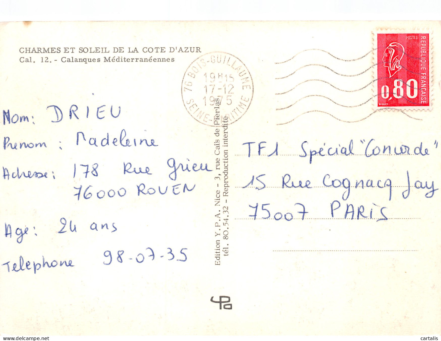 13-COTE D AZUR-N°3778-A/0015 - Other & Unclassified