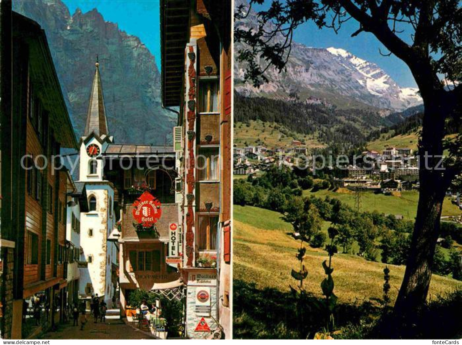 12889590 Leukerbad Dorfstrasse Mit Kirche Gitzifurgge Loeche-les-Bains - Other & Unclassified