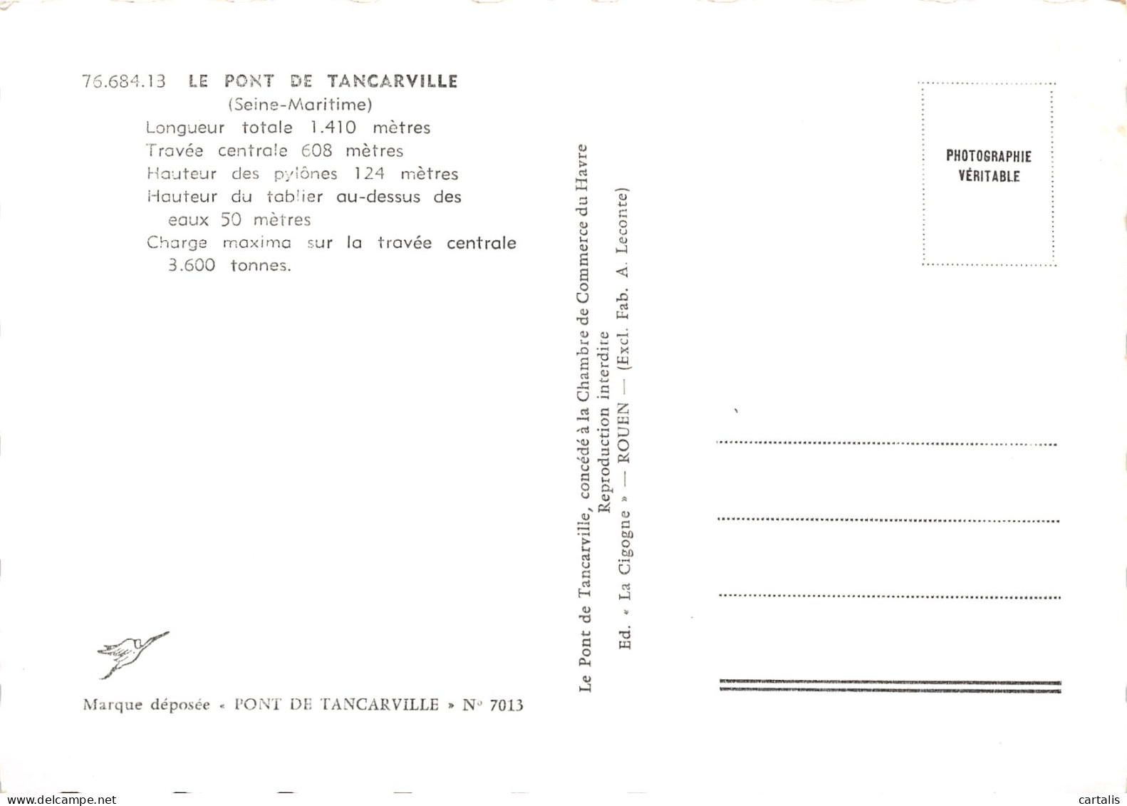 76-PONT DE TANCARVILLE-N°3778-C/0135 - Other & Unclassified