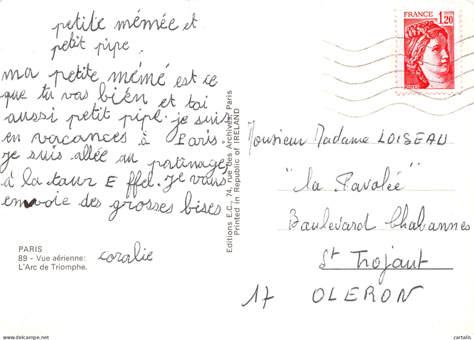 75-PARIS ARC DE TRIOMPHE-N°3778-C/0061 - Arc De Triomphe