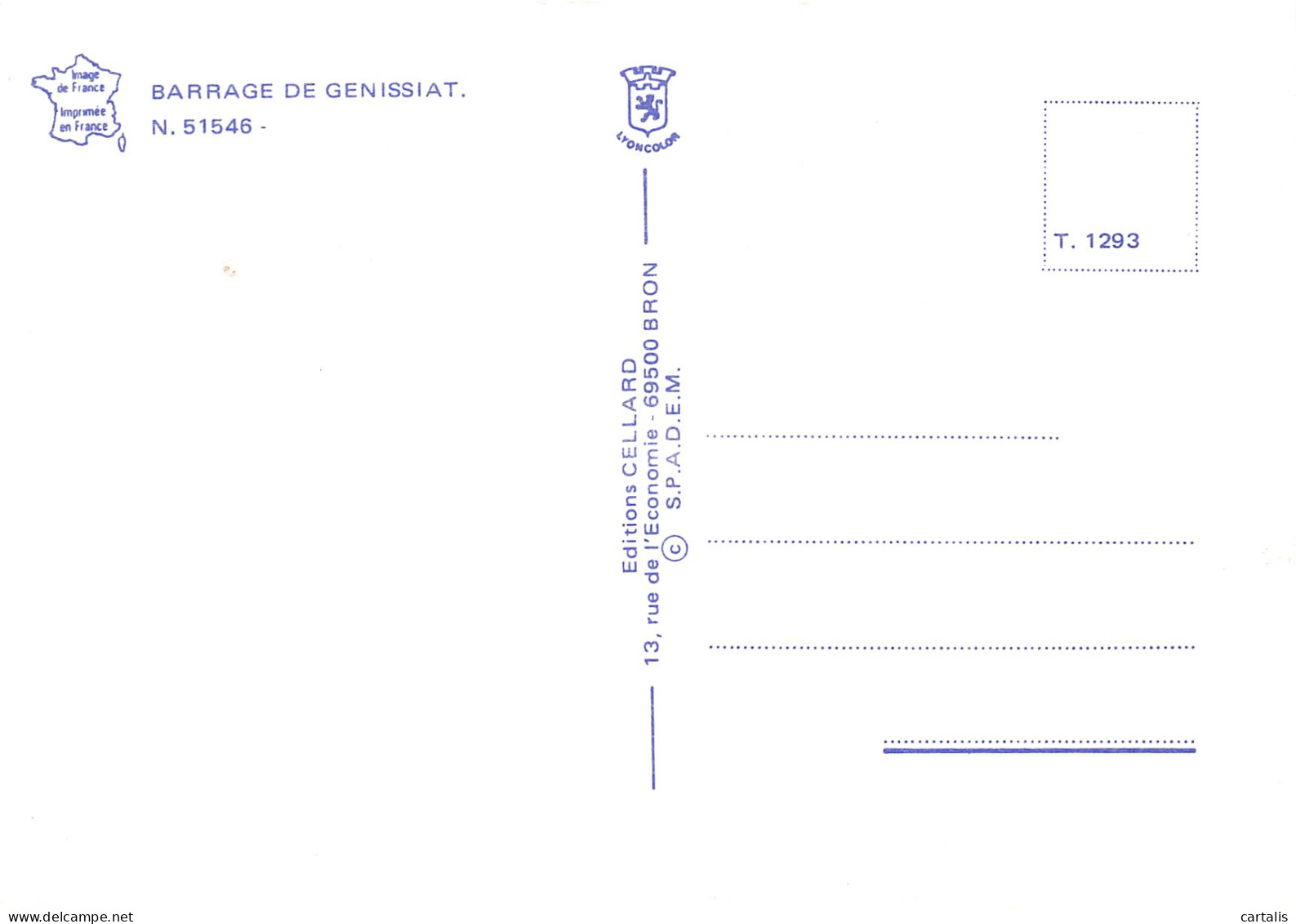 01-BARRAGE DE GENISSIAT-N°3779-A/0089 - Zonder Classificatie