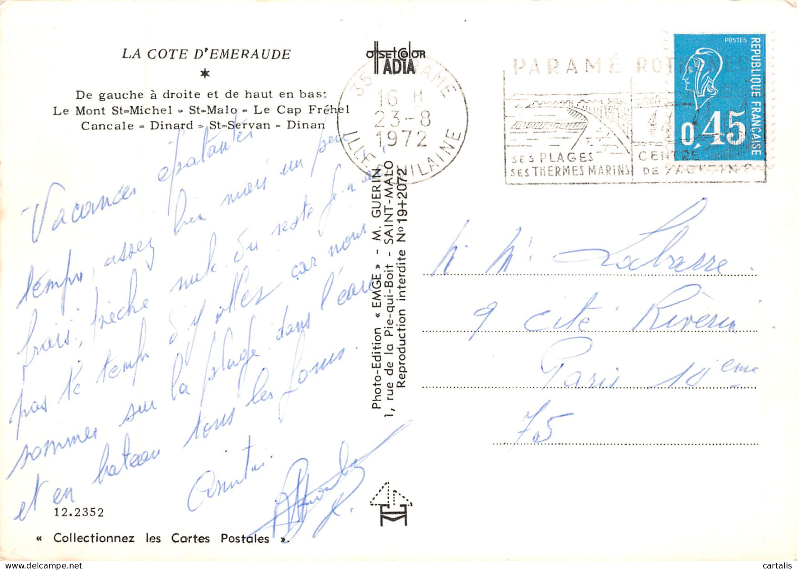 35-COTE D EMERAUDE-N°3779-C/0087 - Other & Unclassified