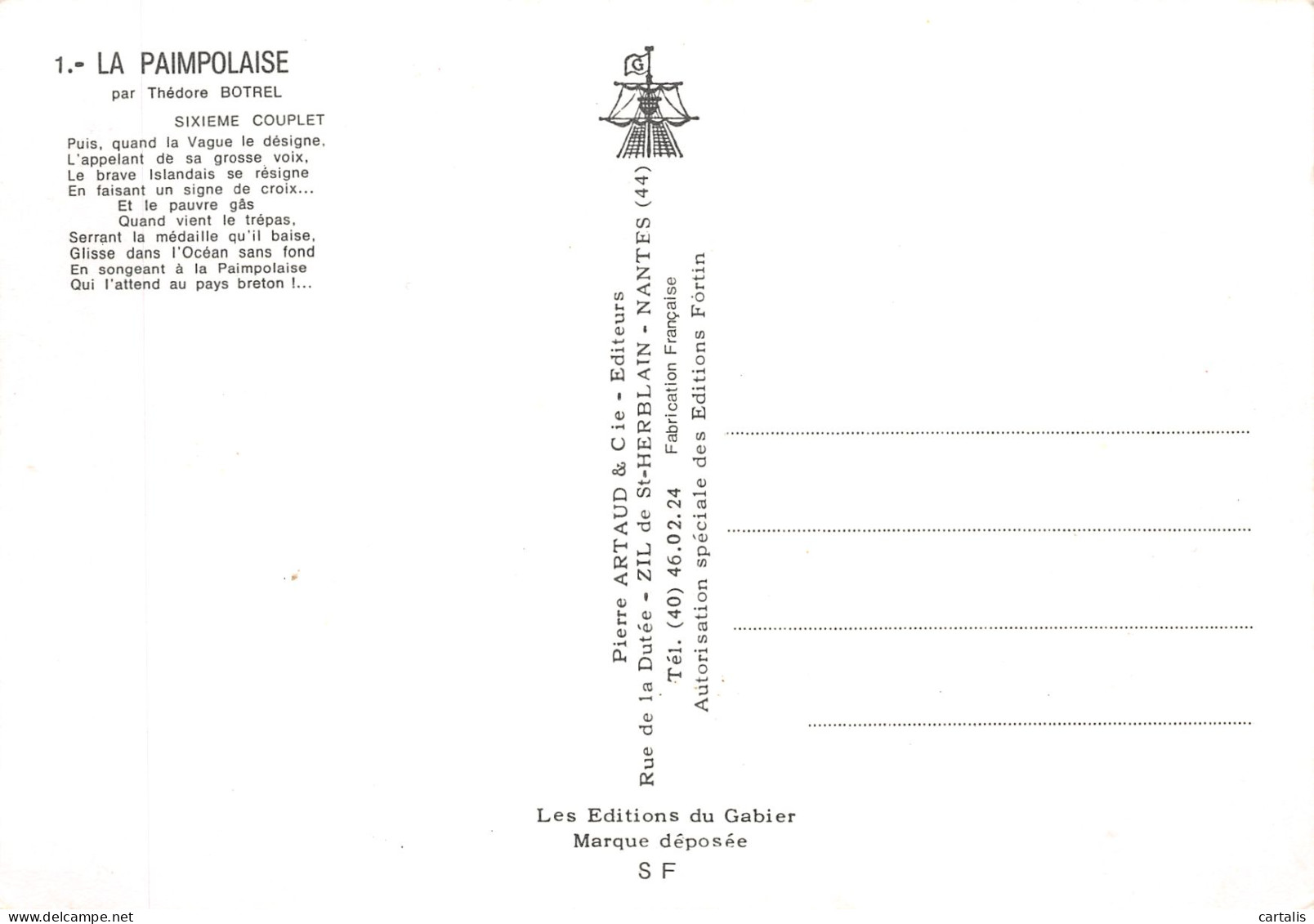 22-LA PAIMPOLAISE-N°3779-B/0267 - Andere & Zonder Classificatie