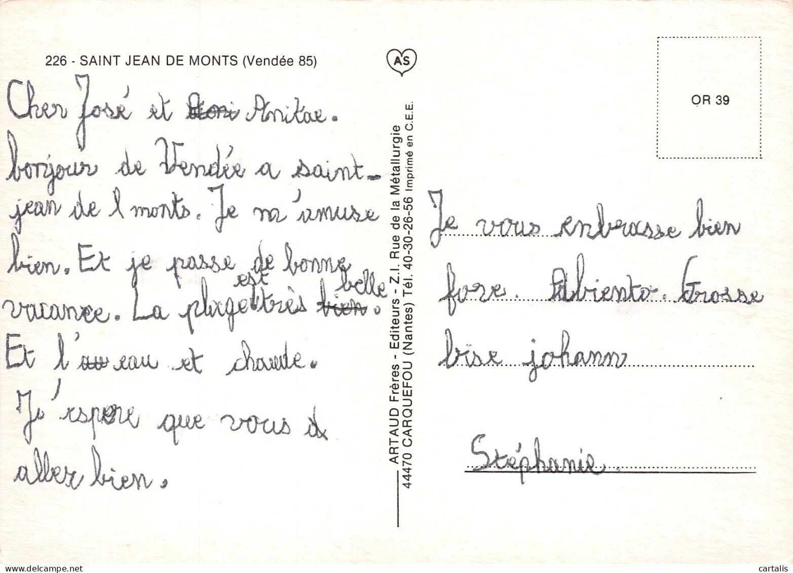 85-SAINT JEAN DE MONTS-N°3780-A/0387 - Saint Jean De Monts