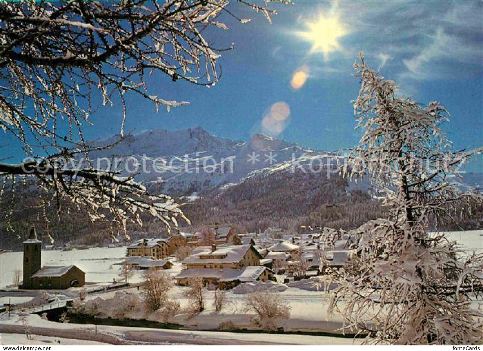 12881308 Sils Baselgia Skigebiet Furtschellas Winterpanorama Sils Baselgia - Other & Unclassified