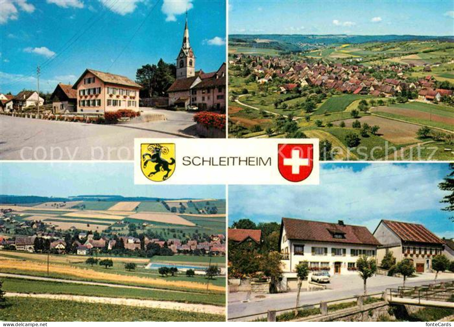 12880868 Schleitheim Kirche Ortsansichten Panoramen Schleitheim - Sonstige & Ohne Zuordnung