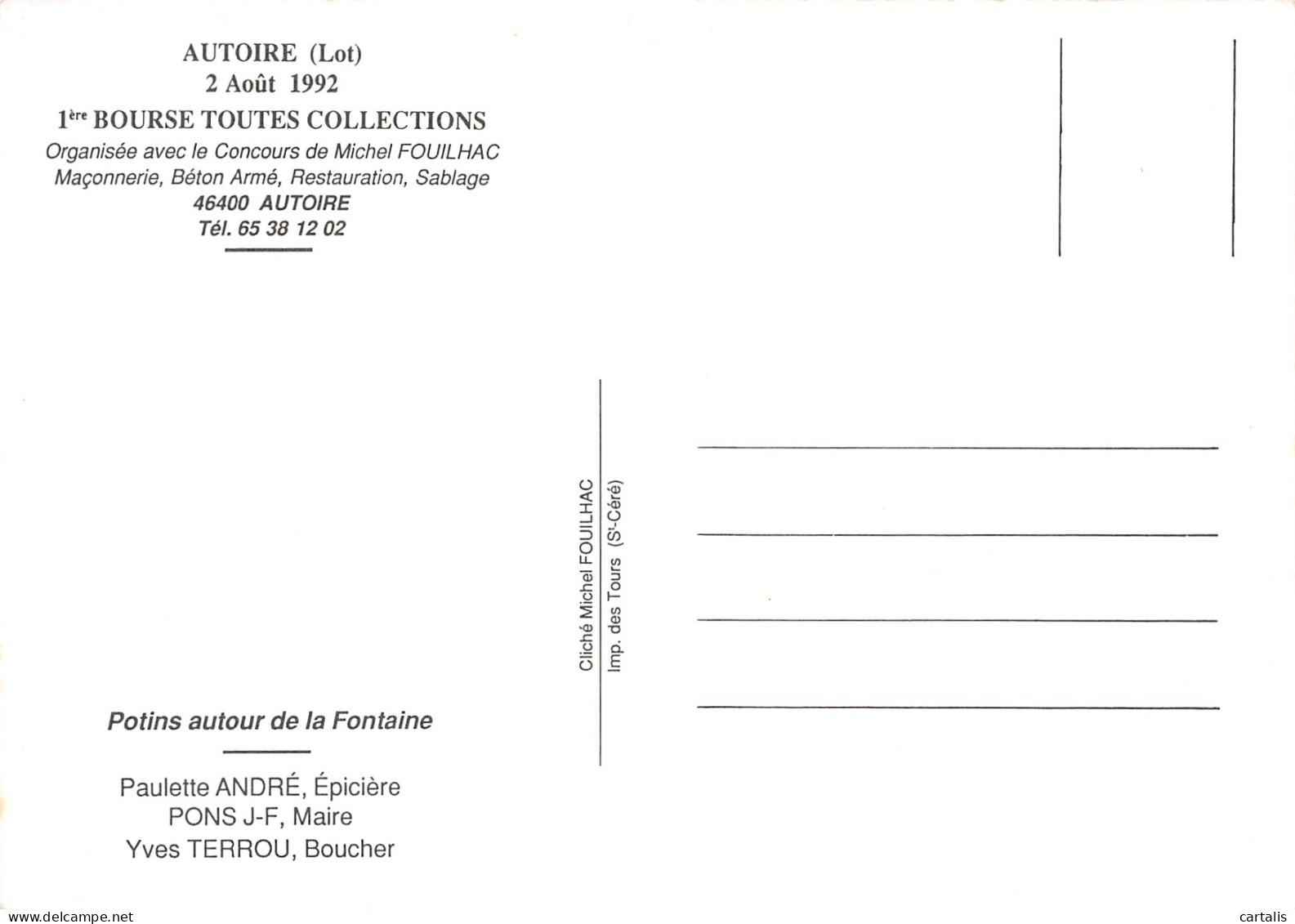 46-AUTOIRE-N°3780-D/0151 - Sonstige & Ohne Zuordnung