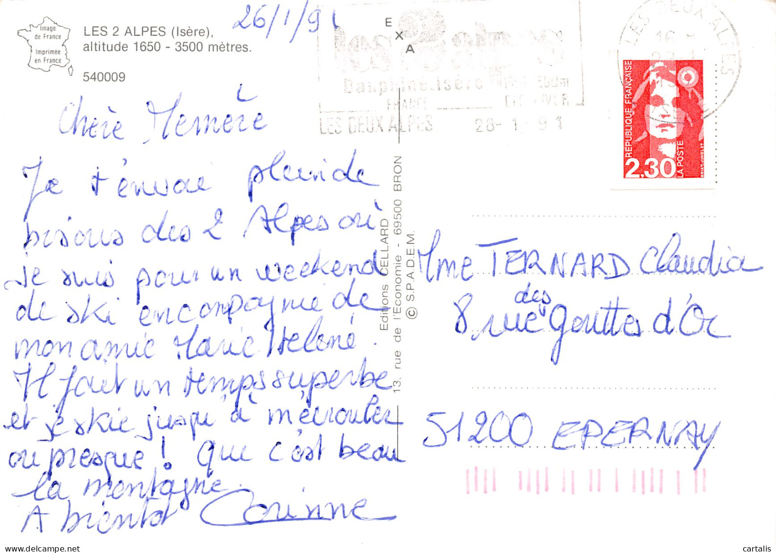 38-LES DEUX ALPES-N°3780-B/0199 - Other & Unclassified