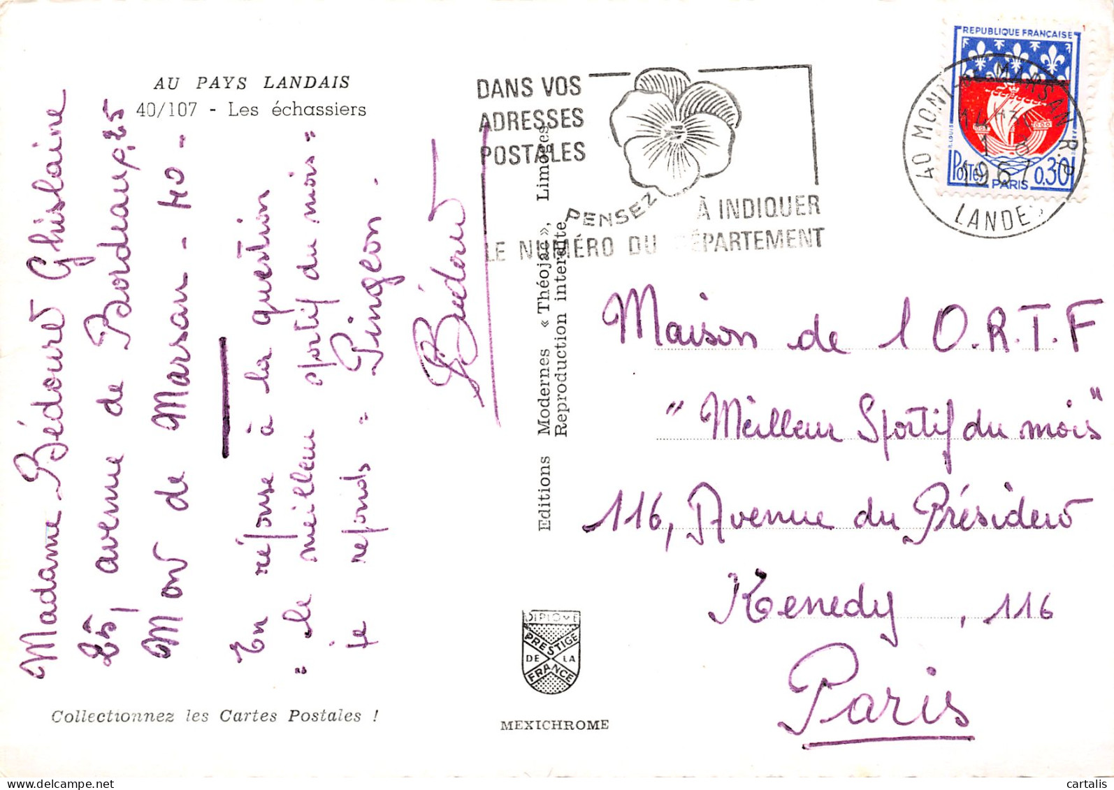 40-LES LANDES LES ECHASSIERS-N°3780-B/0143 - Autres & Non Classés