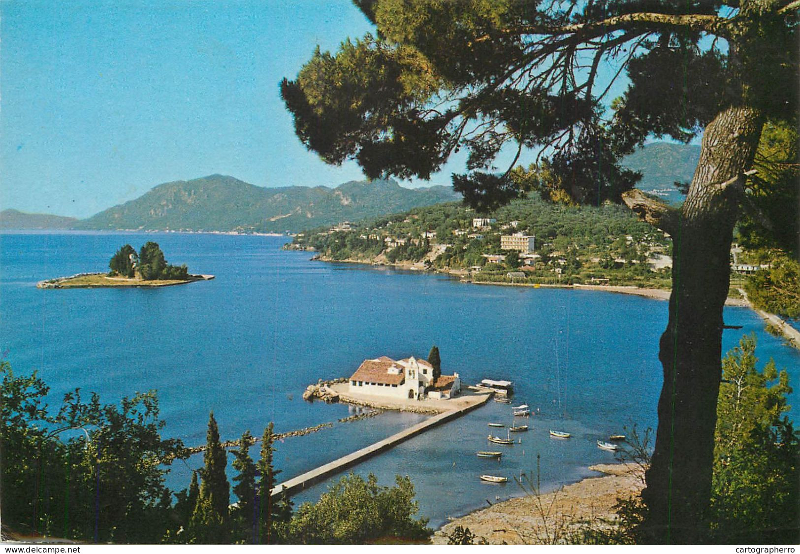 Navigation Sailing Vessels & Boats Themed Postcard Greece Corfu Pondiconissi - Veleros