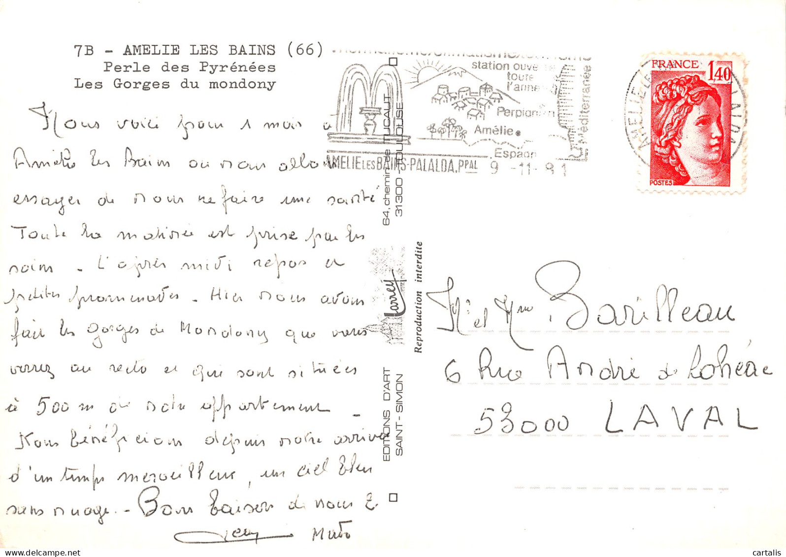 66-AMELIE LES BAINS-N°3781-B/0003 - Other & Unclassified