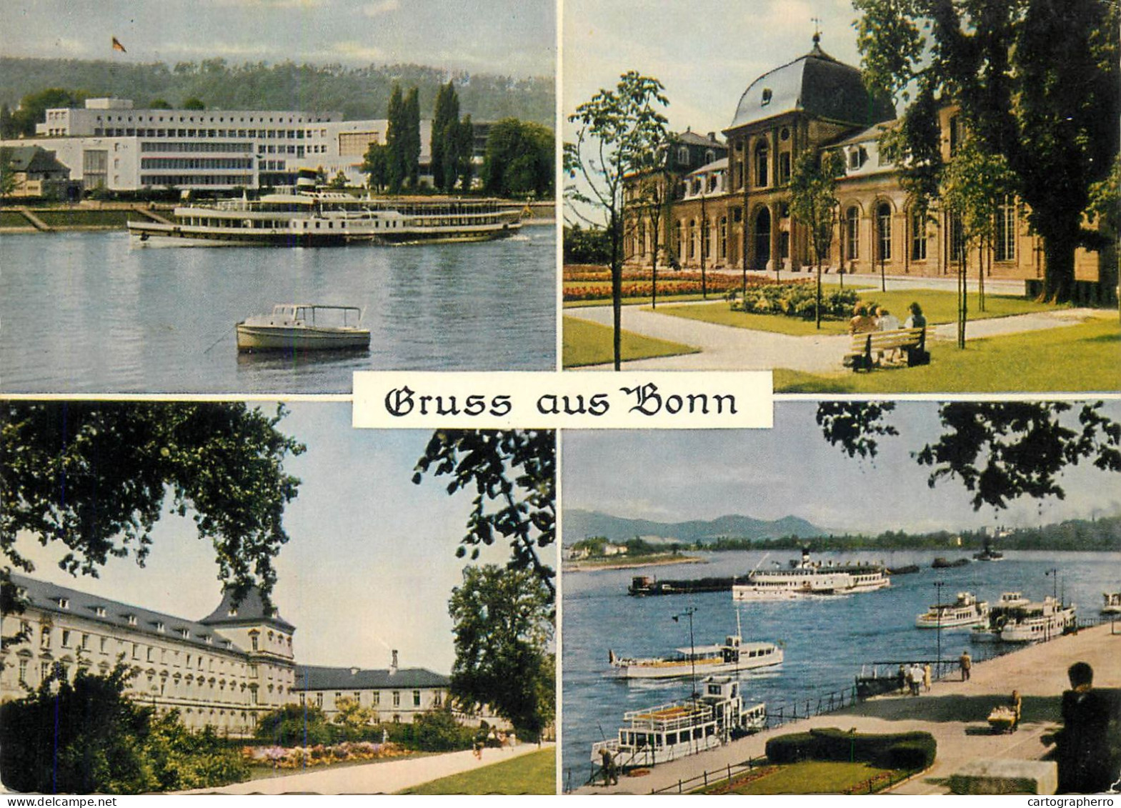 Navigation Sailing Vessels & Boats Themed Postcard Gruss Aus Bonn - Voiliers