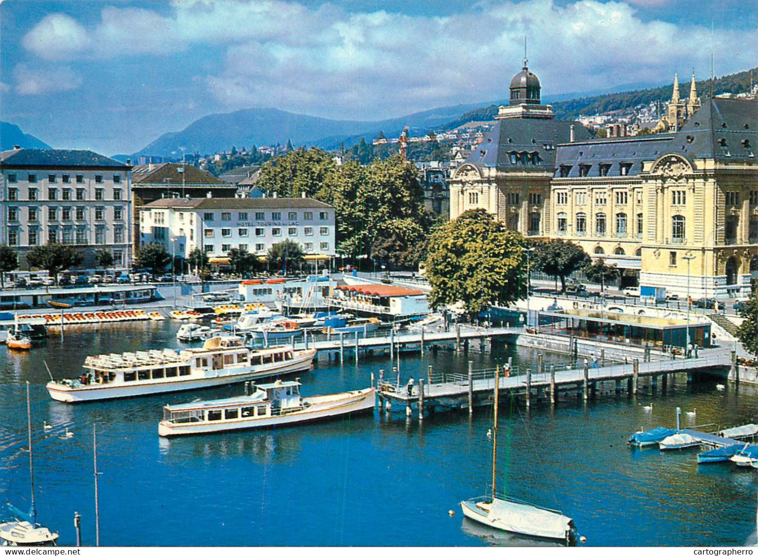 Navigation Sailing Vessels & Boats Themed Postcard Neuchatel Harbour - Voiliers