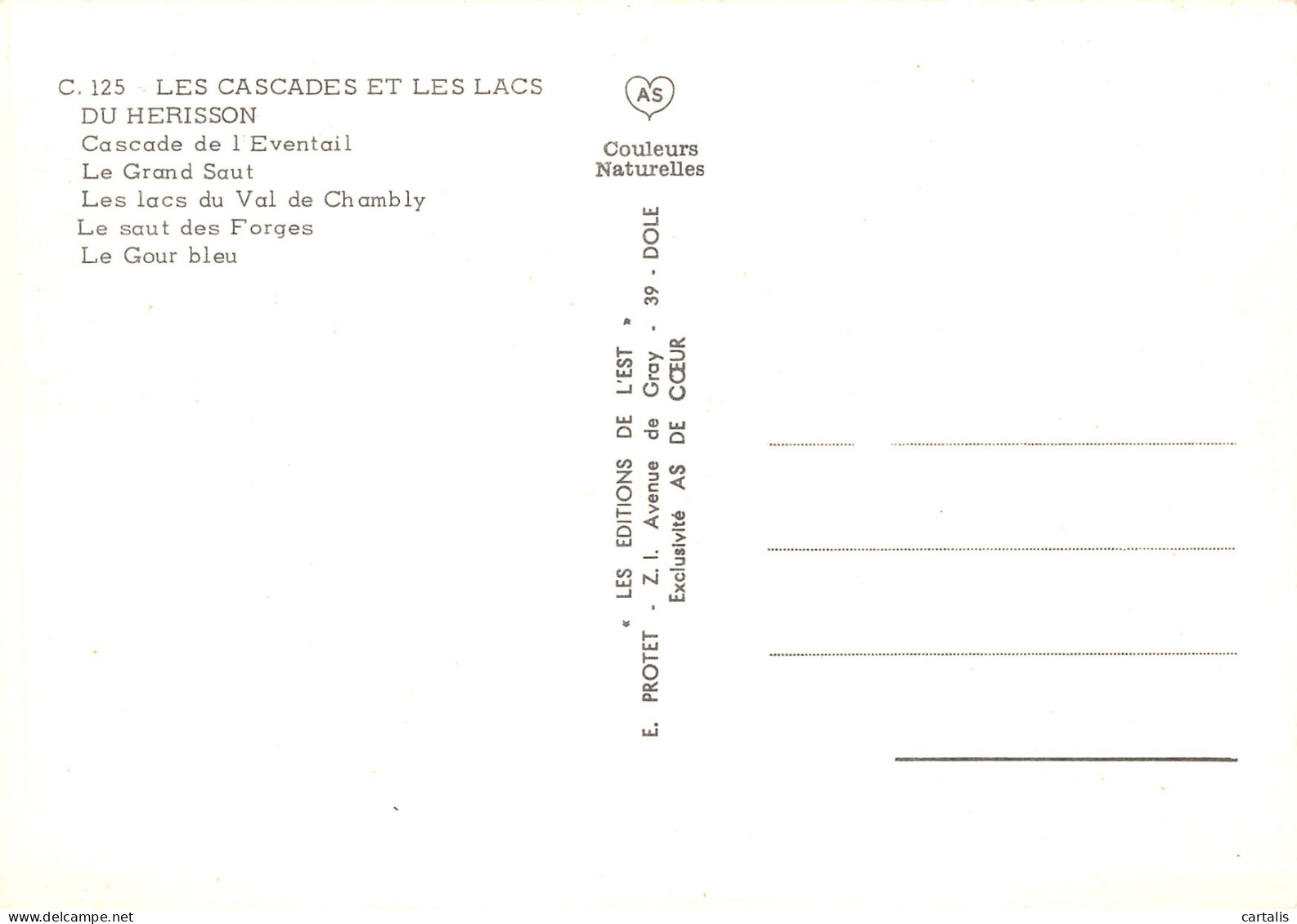 39-CASCADES ET LACS DU HERISSON-N°3780-D/0377 - Altri & Non Classificati