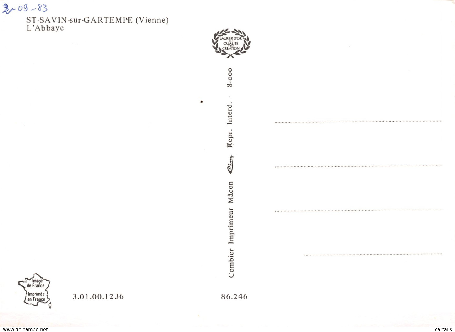86-SAINT SAVIN SUR GARTEMPE-N°3781-C/0357 - Andere & Zonder Classificatie