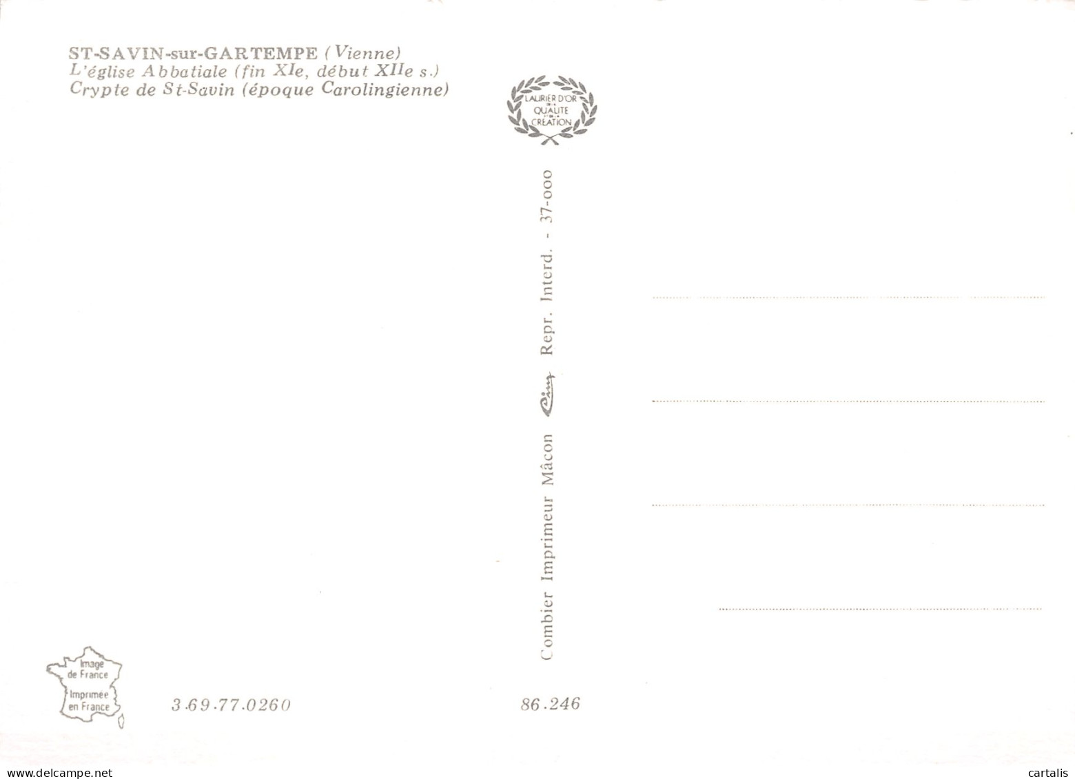 86-SAINT SAVIN SUR GARTEMPE-N°3781-C/0351 - Other & Unclassified