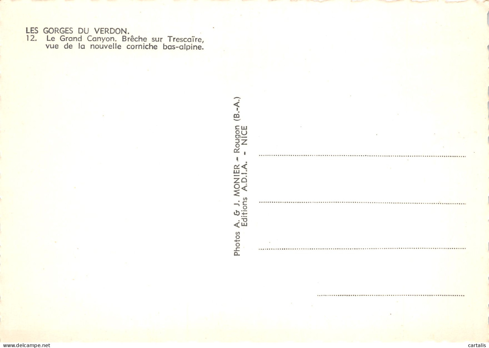 04-LES GORGES DU VERDON-N°3781-C/0055 - Sonstige & Ohne Zuordnung