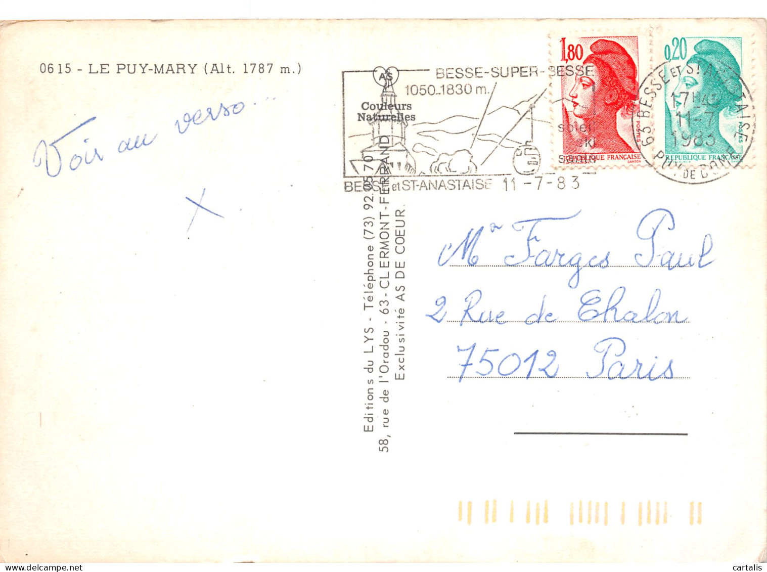 15-LE PUY MARY-N°3781-B/0379 - Other & Unclassified