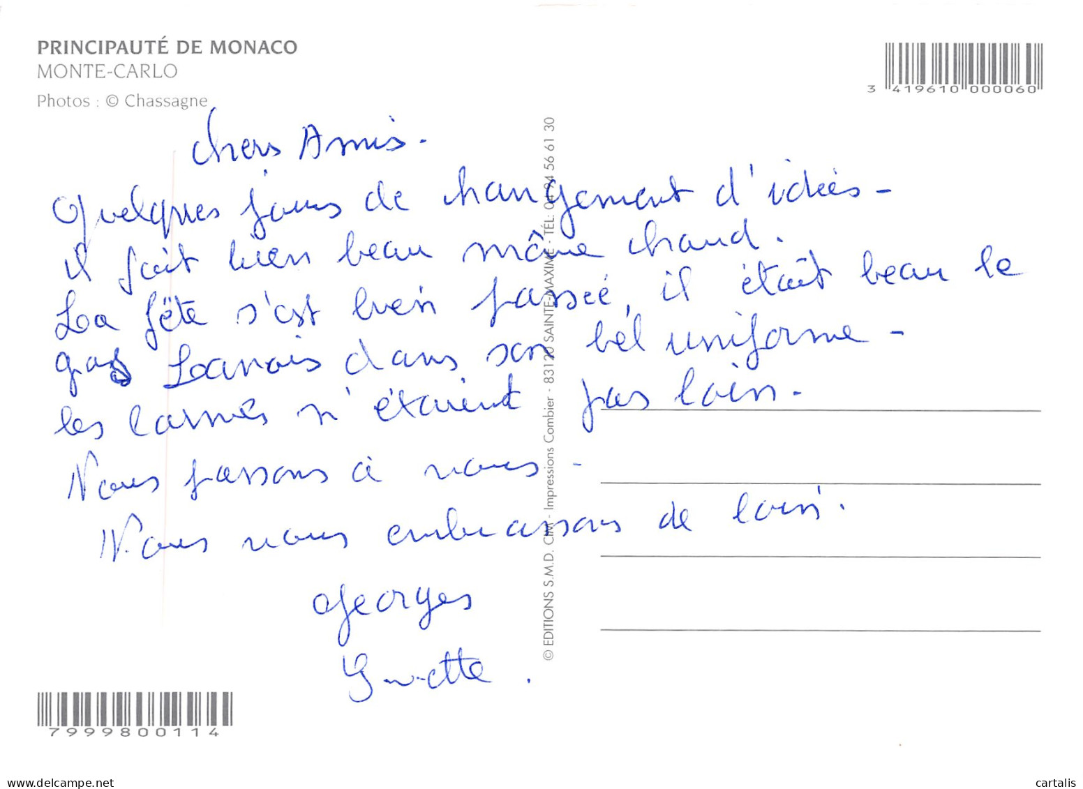 06-MONACO-N°3782-B/0113 - Sonstige & Ohne Zuordnung