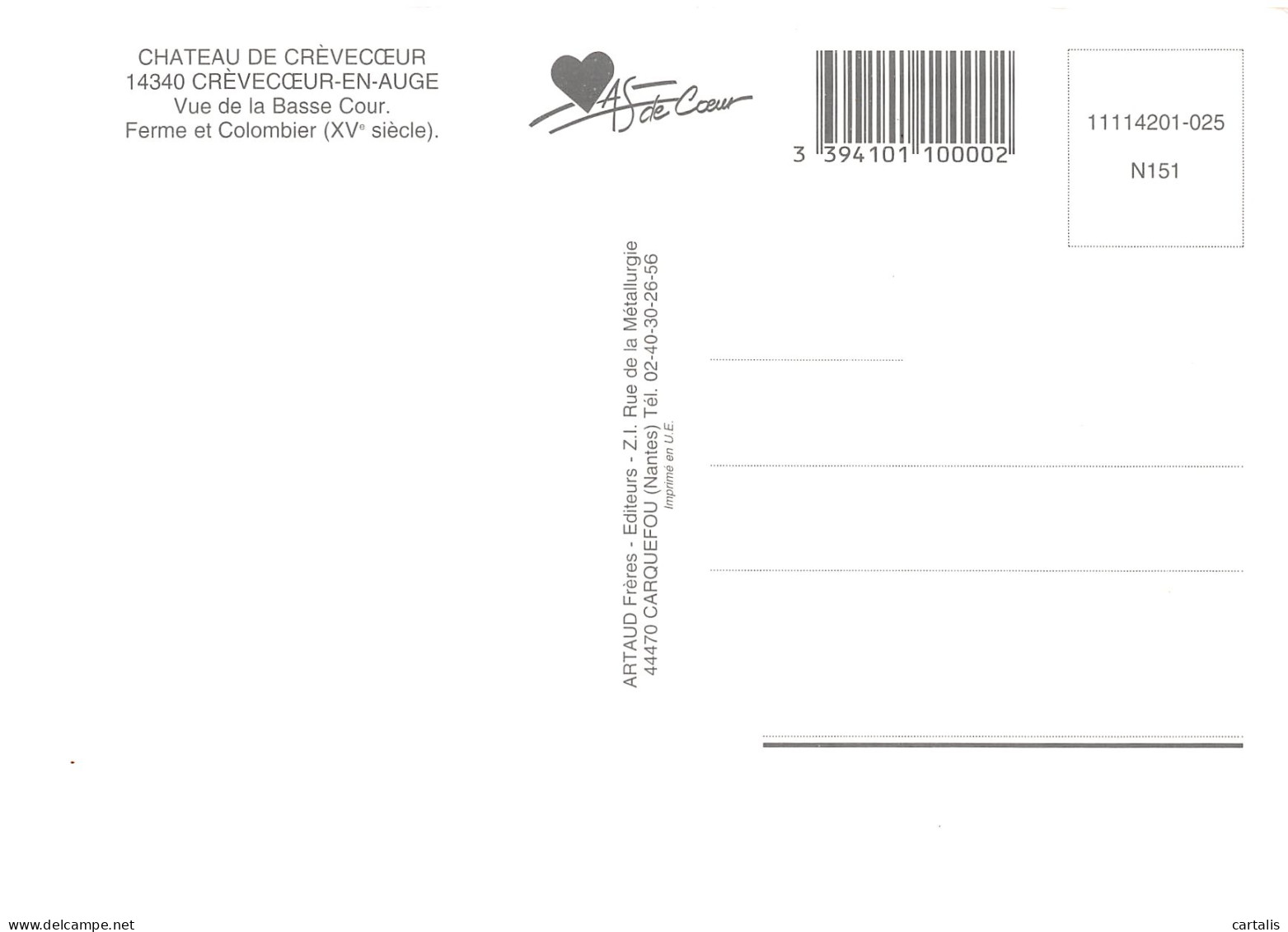 14-CREVECOEUR EN AUGE-N°3782-B/0049 - Autres & Non Classés