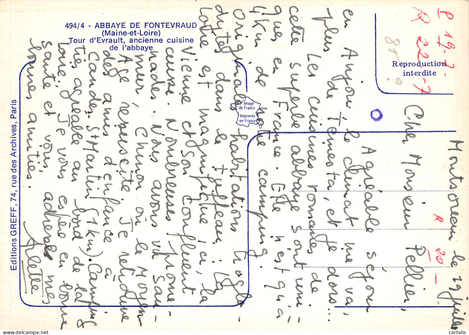 49-FONTEVRAUD-N°3782-A/0255 - Sonstige & Ohne Zuordnung