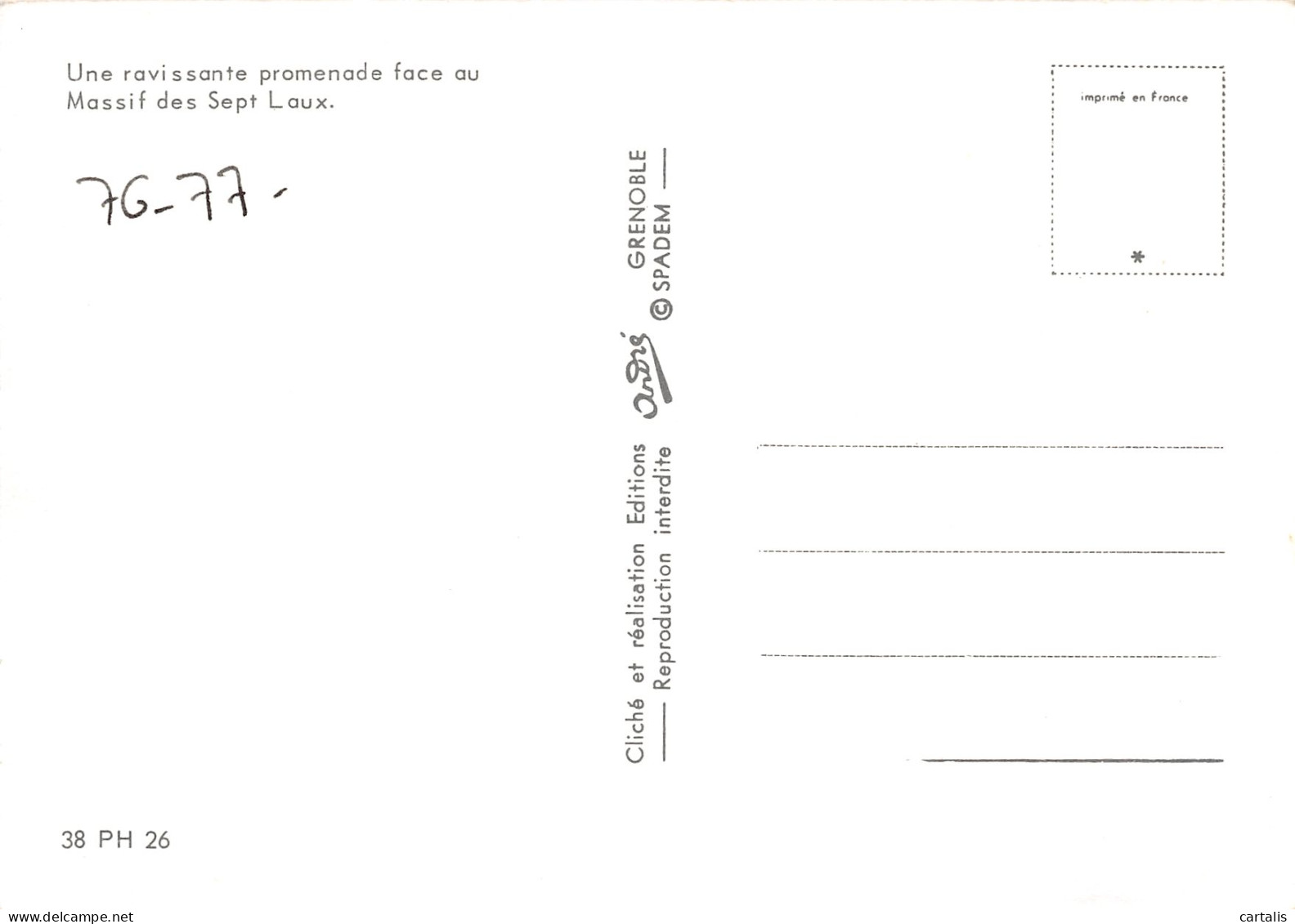 38-MASSIF DES SEPT LAUX-N°3782-D/0245 - Other & Unclassified