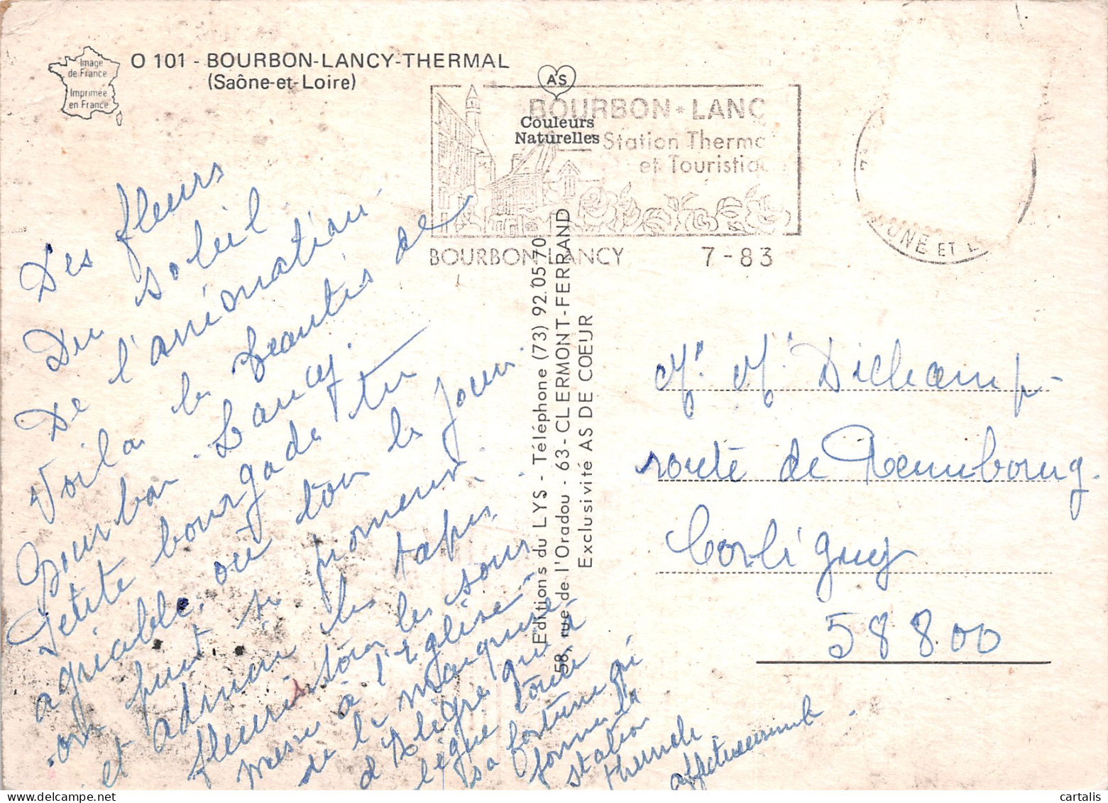 71-BOURBON LANCY THERMAL-N°3782-D/0123 - Otros & Sin Clasificación