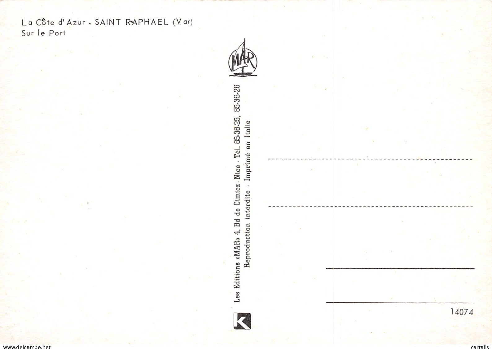 83-SAINT RAPHAEL-N°3782-D/0089 - Saint-Raphaël