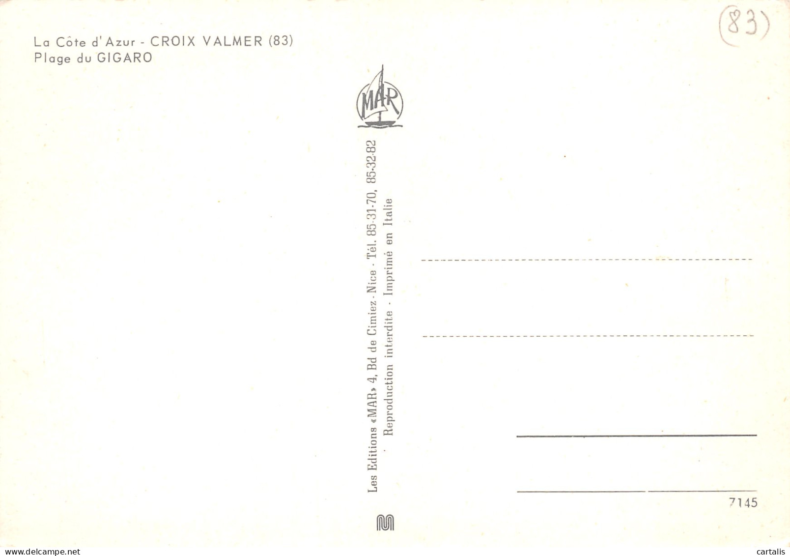 83-CROIX VALMER-N°3782-C/0261 - Autres & Non Classés