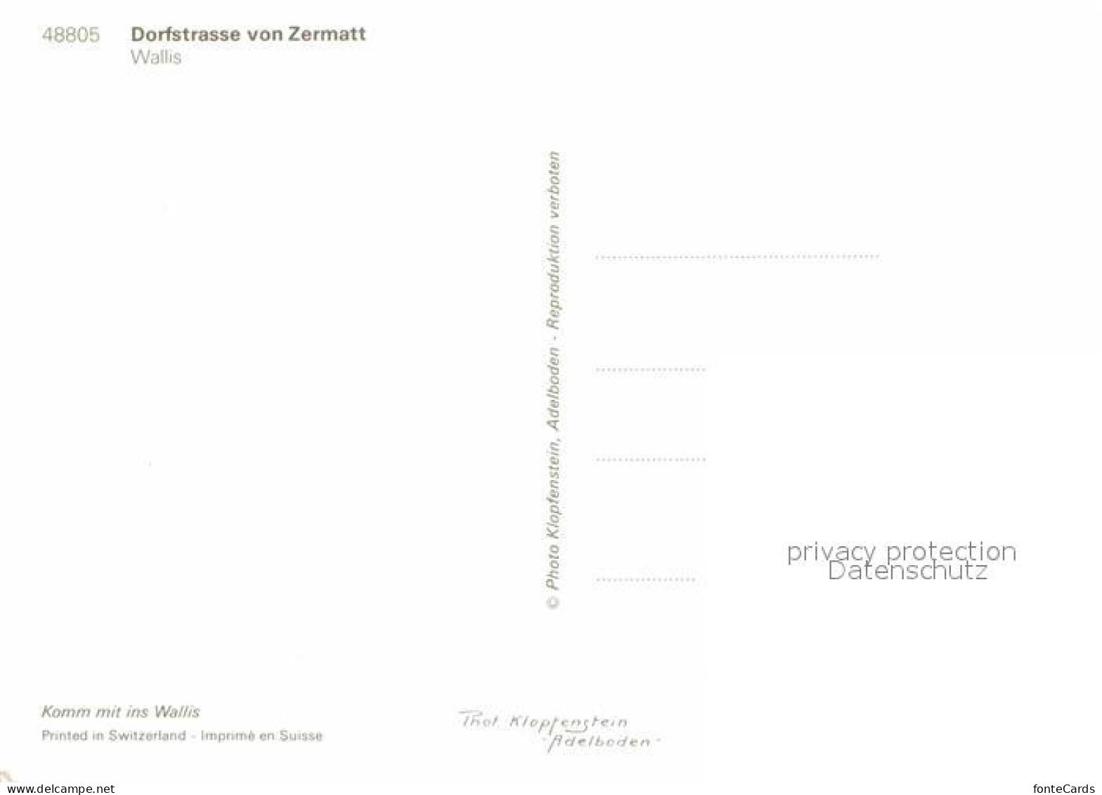 12872128 Zermatt VS Dorfstrasse Pferdekutsche Zermatt - Sonstige & Ohne Zuordnung