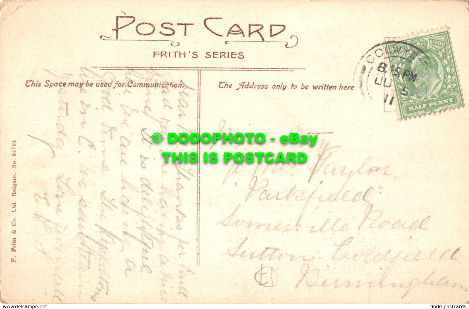 R531813 Rhos From Colwyn Bay. F. Frith. No. 54784. 1911 - Wereld