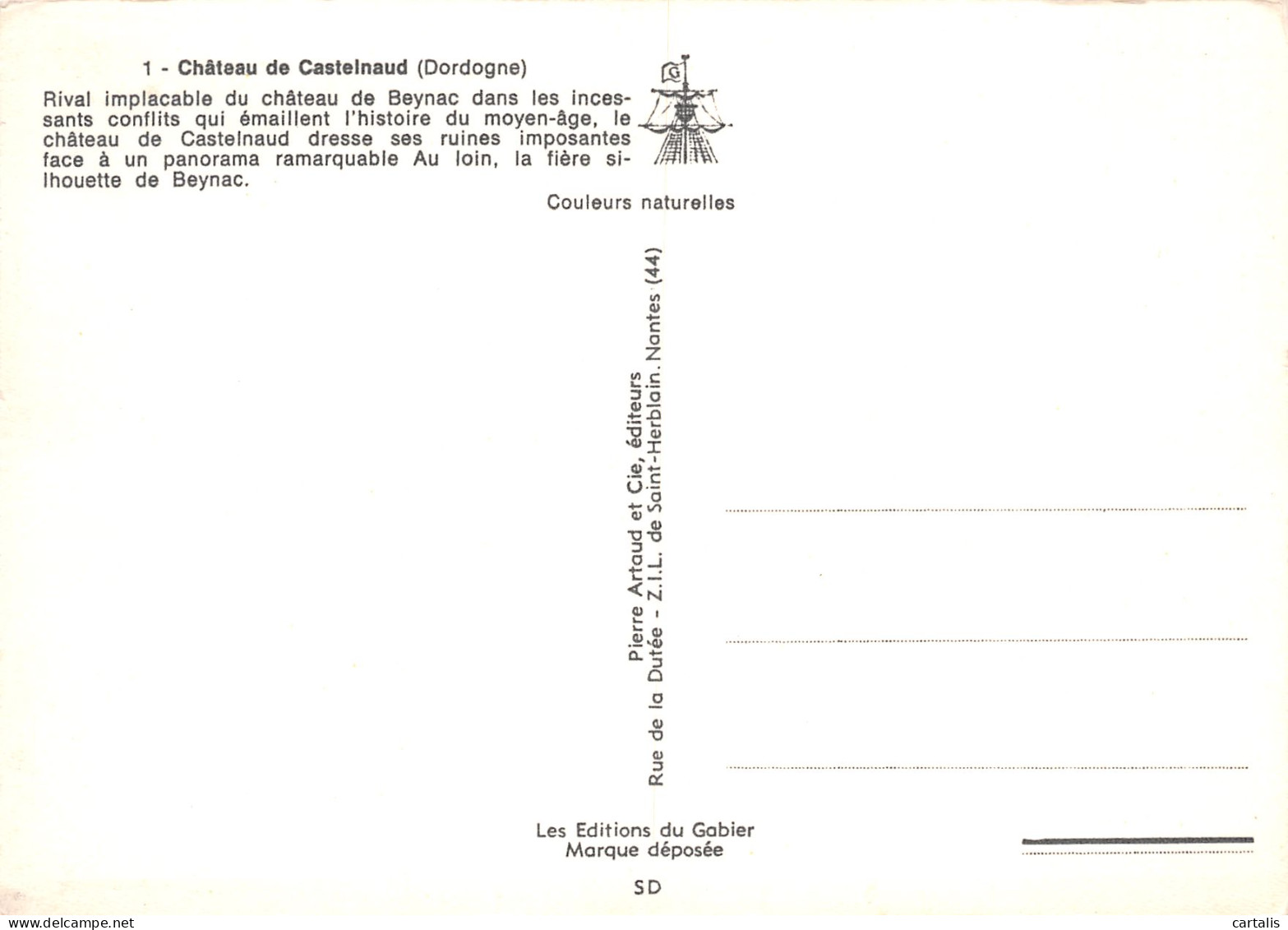 24-CHÂTEAU DE CASTELNAUD-N°3783-A/0005 - Other & Unclassified