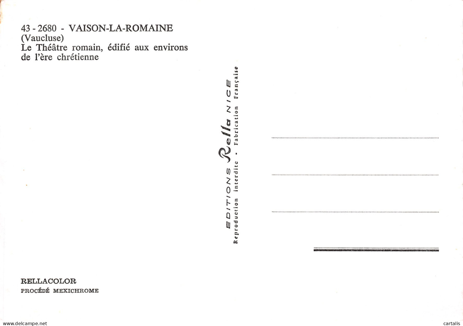 84-VAISON LA ROMAINE-N°3783-D/0367 - Vaison La Romaine