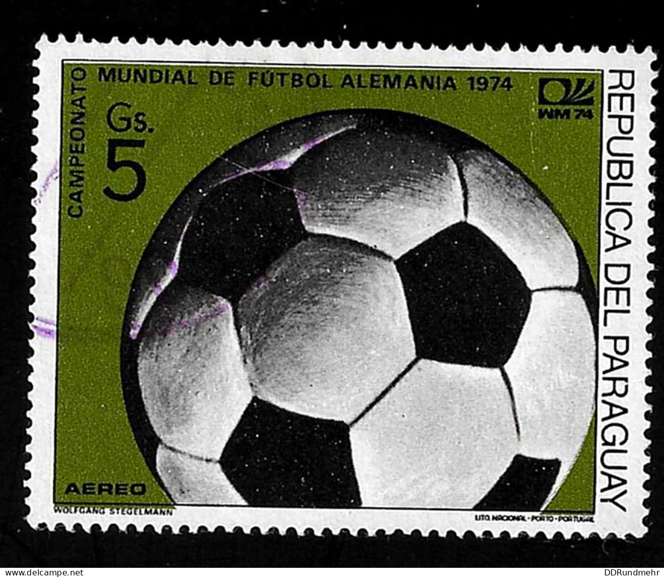 1974 World Cup  Michel PY 2584 Stamp Number PY C380 Yvert Et Tellier PY PA689 Used - Paraguay