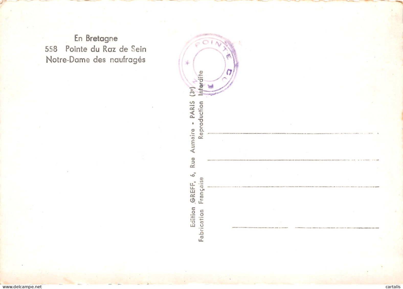 29-POINTE DU RAZ-N°3784-A/0377 - Other & Unclassified