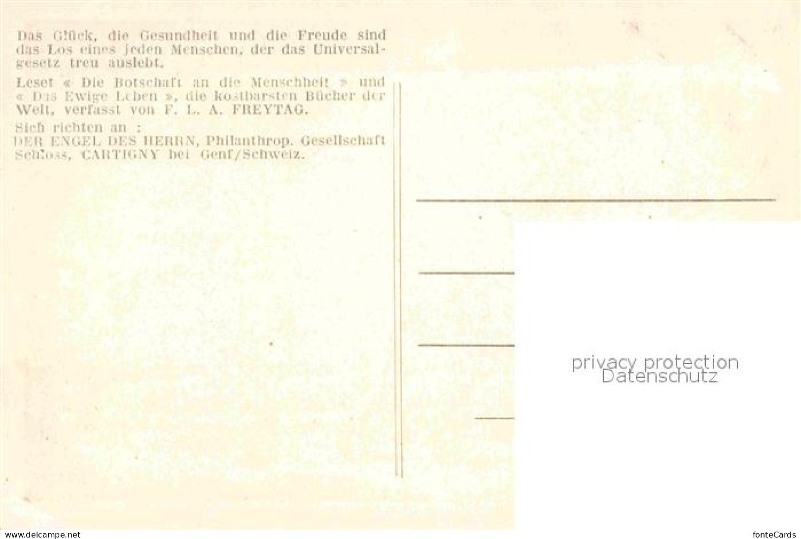 12868682 Cartigny Geneve Der Friede Der Neuen Erde Cartigny Geneve - Other & Unclassified