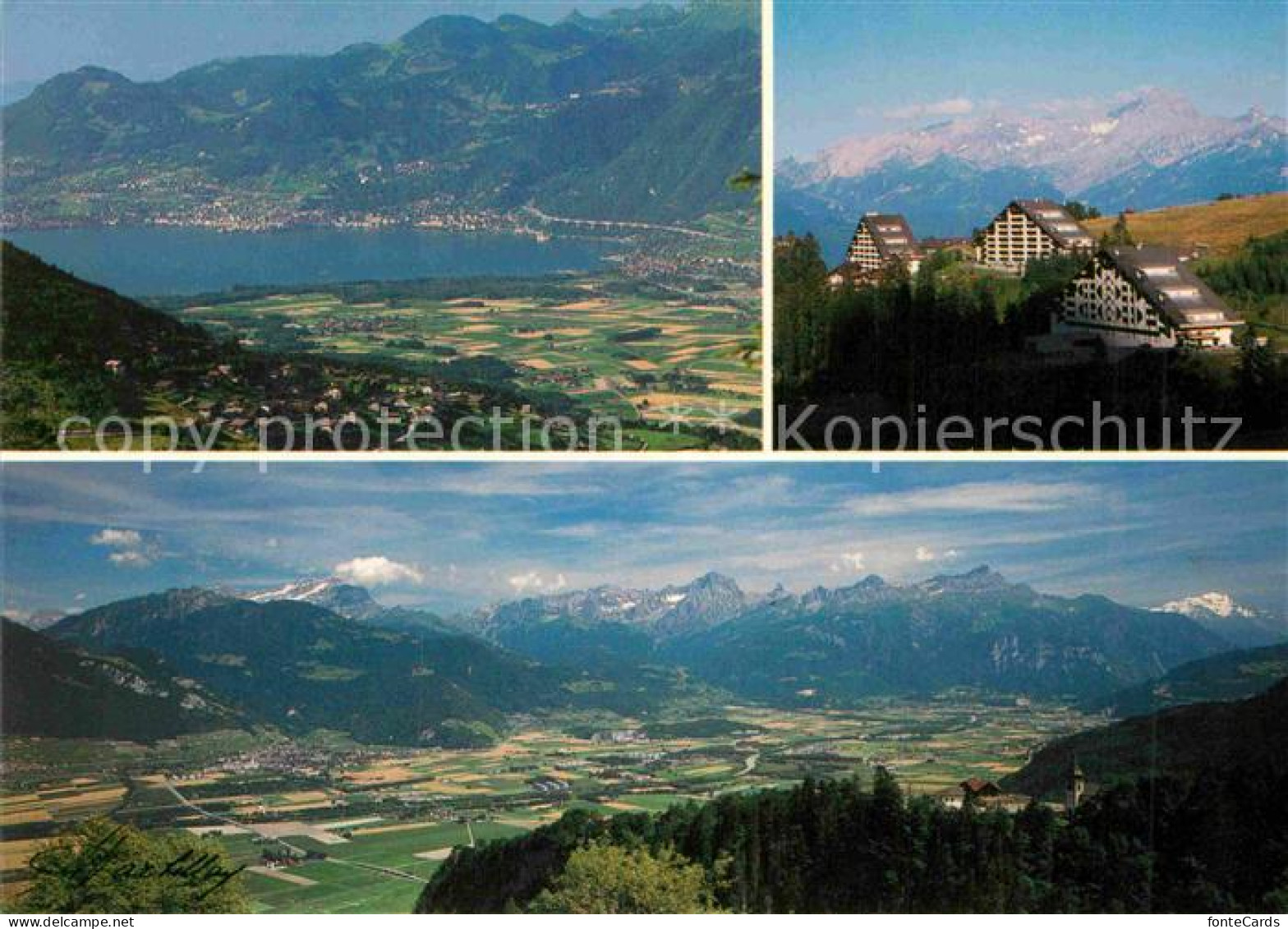 12868518 Torgon Village Et Le Lac Leman La Station La Plaine Du Rhone Et Les Alp - Sonstige & Ohne Zuordnung