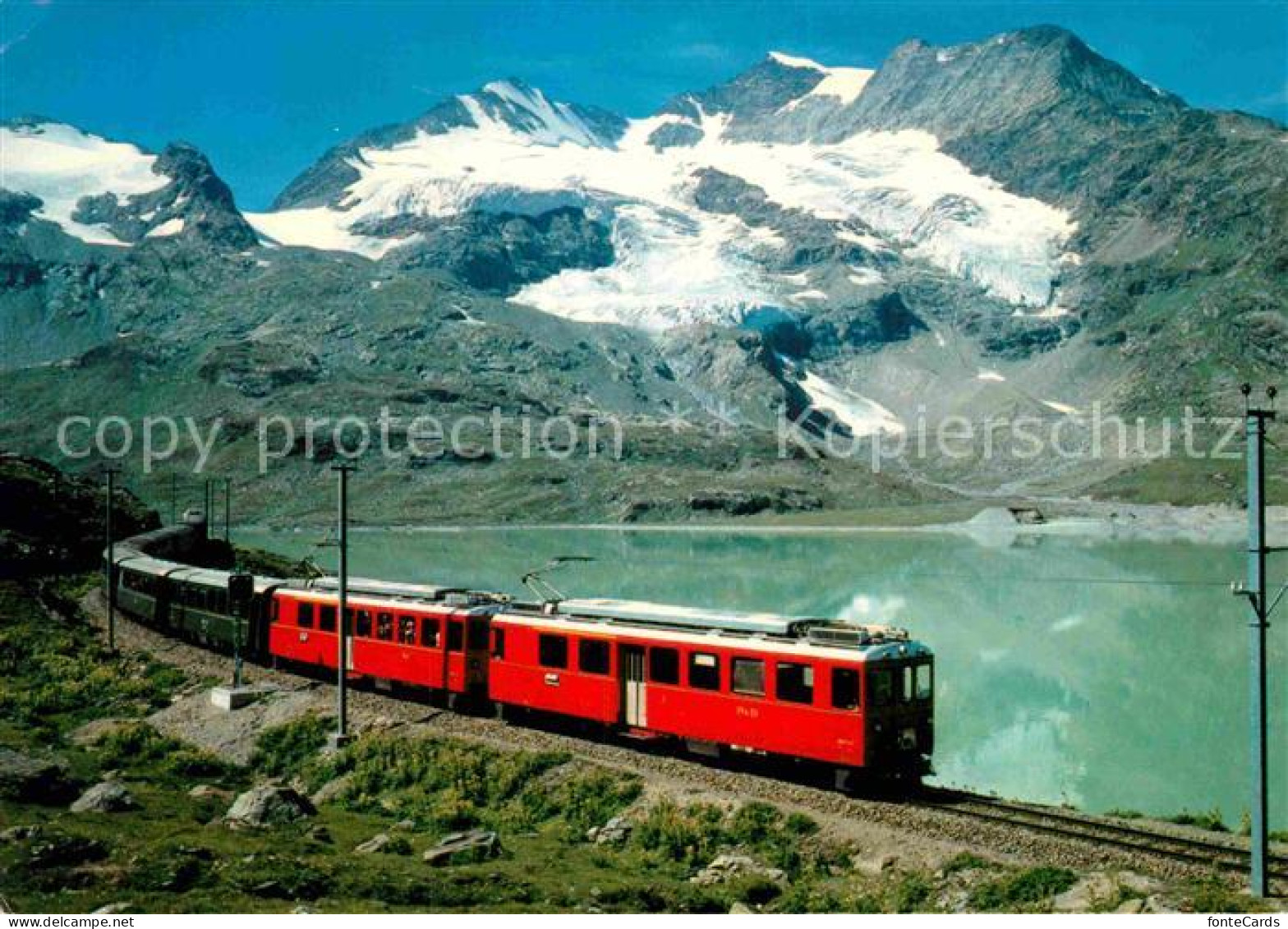 12867692 Berninabahn Lago Bianco Berninapass  Eisenbahn - Autres & Non Classés