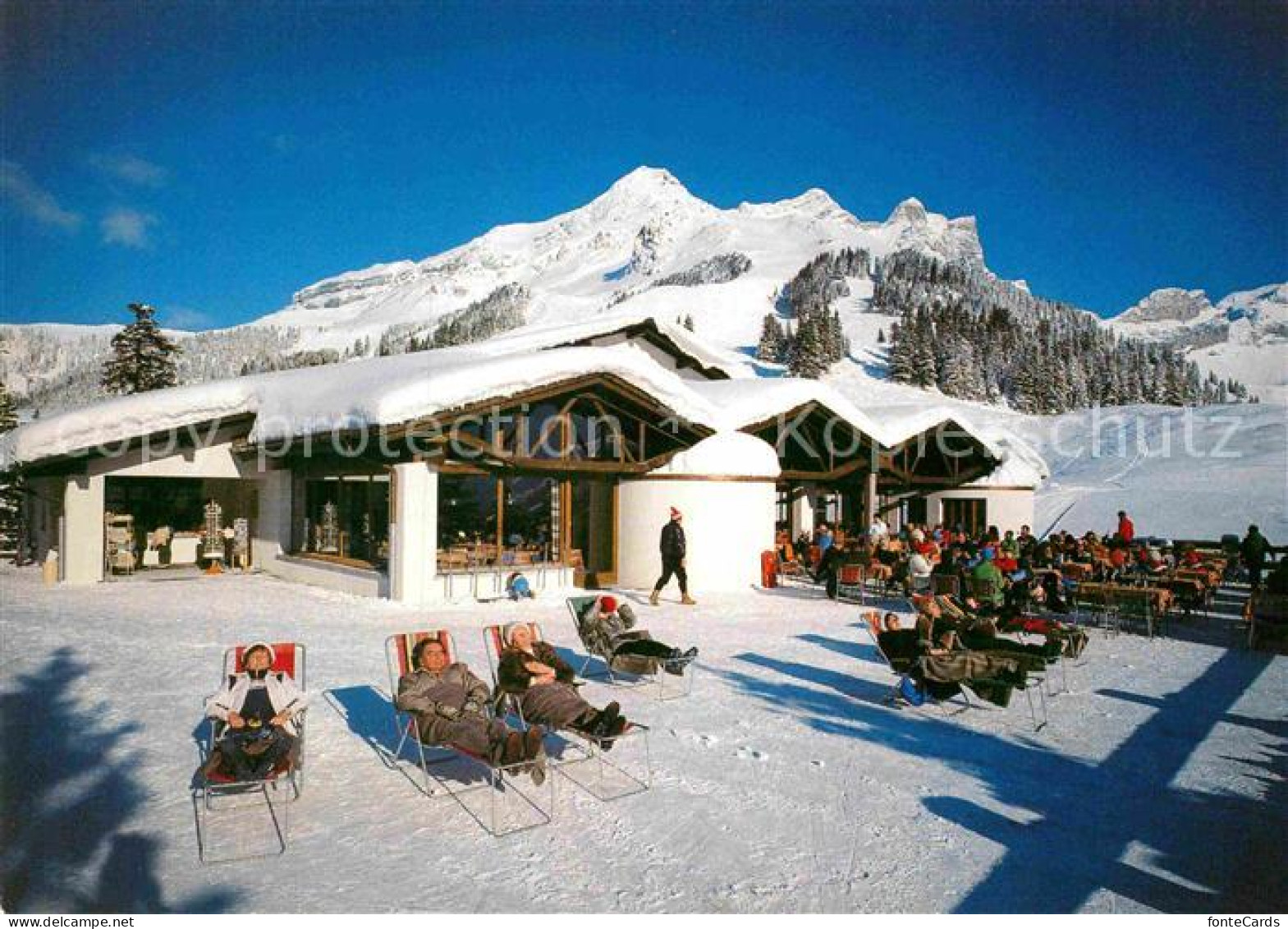 12865278 Engelberg OW Bergrestaurant Brunni Aussicht Von Ristis Wintersportplatz - Andere & Zonder Classificatie