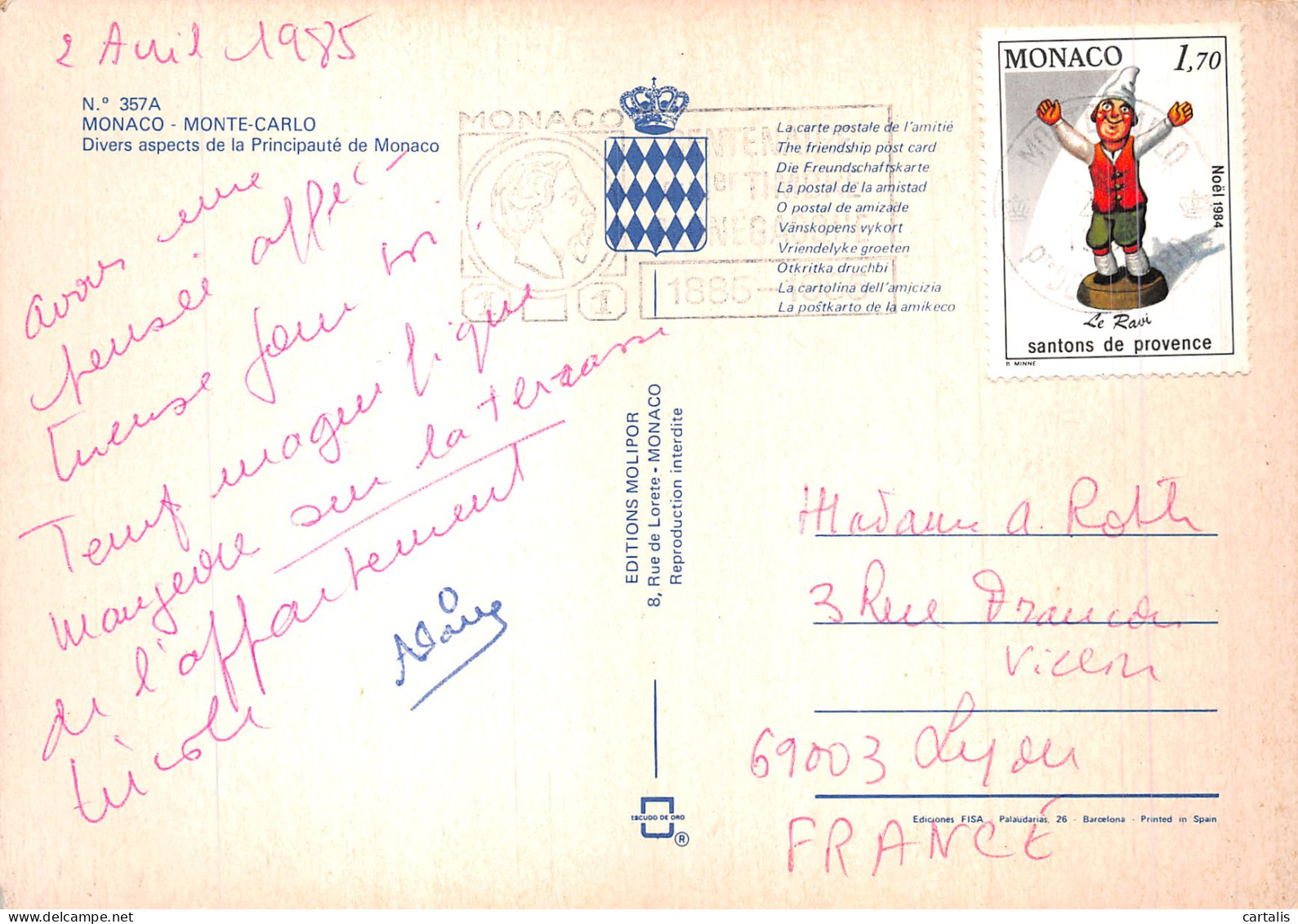 98-MONACO MONTE CARLO-N° 4419-C/0113 - Other & Unclassified