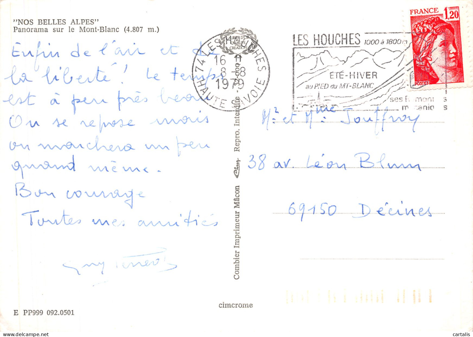 74-LE MONT BLANC-N° 4419-C/0091 - Andere & Zonder Classificatie